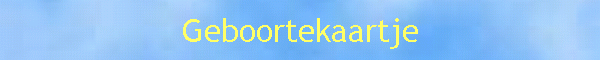 Geboortekaartje